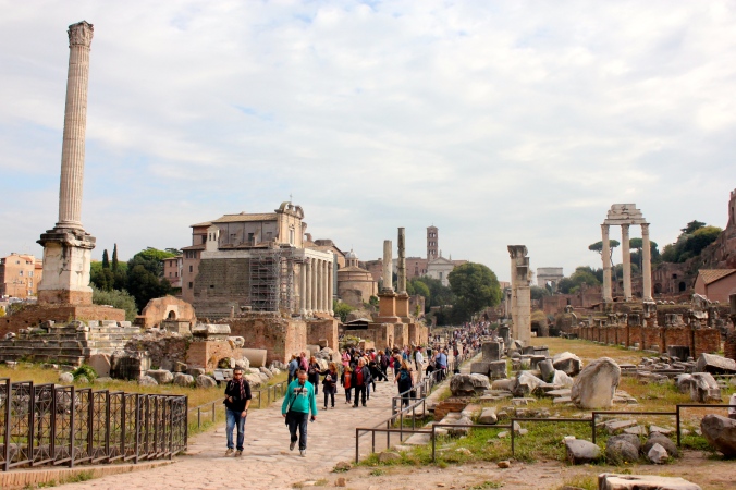 Sweeping view of the Roman Forums