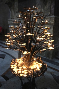 Candles inside the Duomo